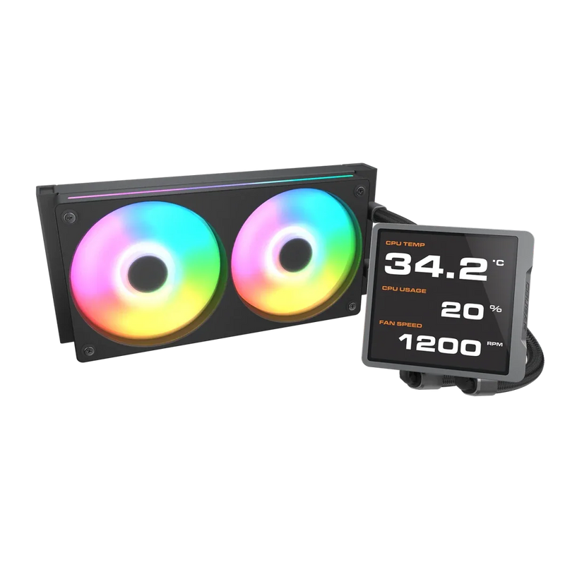 Cougar Poseidon Vistek Pro ARGB 360 Black LCD Liquid Cooler - SWIFT PERIPHERALSCougar-021