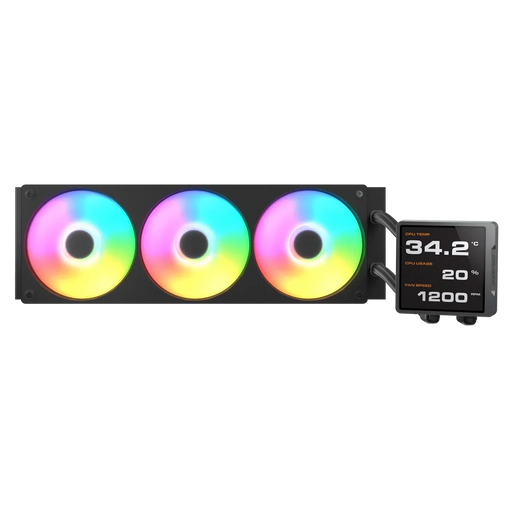 Cougar Poseidon Vistek Pro ARGB 360 Black LCD Liquid Cooler - SWIFT PERIPHERALSCougar-021