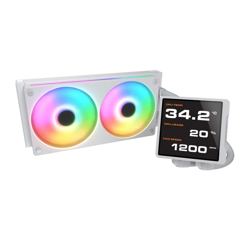 Cougar Poseidon Vistek Pro ARGB 360 White LCD Liquid Cooler - SWIFT PERIPHERALSCougar-022