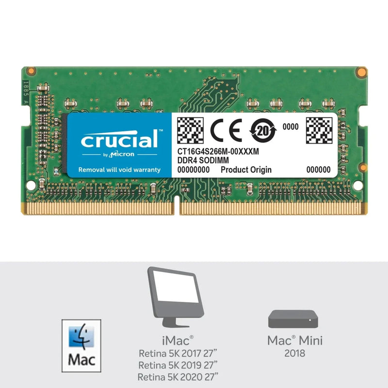Crucial 16GB DDR4 - 2666 SODIMM CL19 Laptop Memory - SWIFT PERIPHERALSCB16GS2666