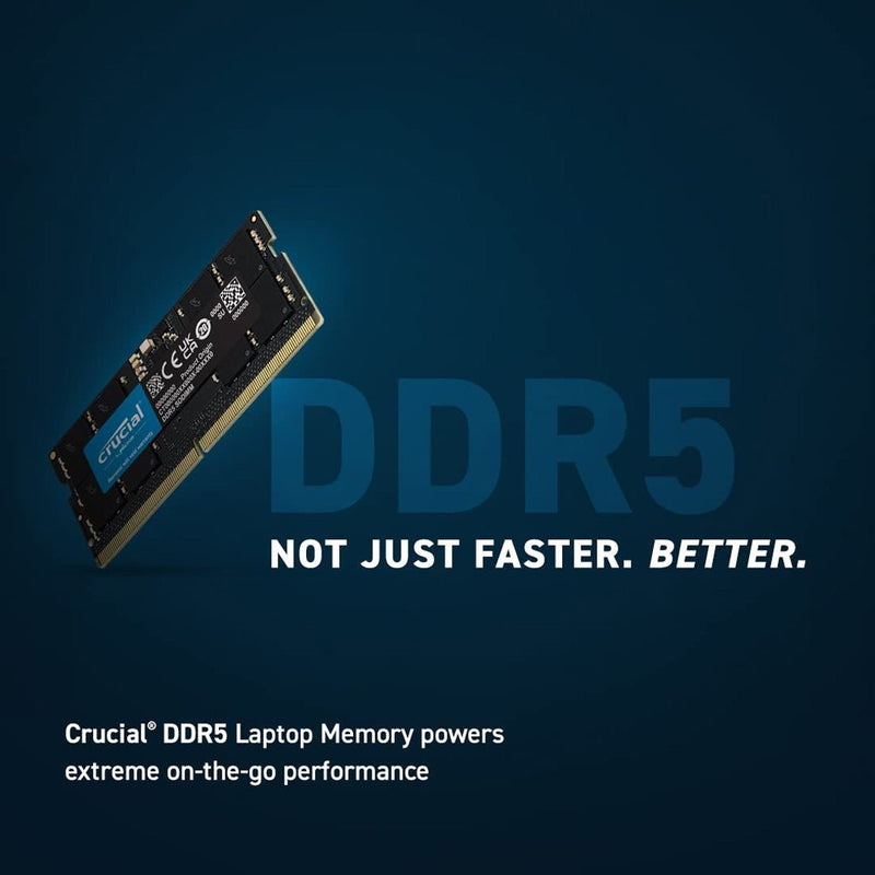 Crucial 16GB DDR5 RAM 4800MHz CL40 Laptop Memory - SWIFT PERIPHERALSCT16G48C40S5