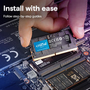 Crucial 16GB DDR5 RAM 5600MHz CL46 SODIMM Laptop Memory - Black - SWIFT PERIPHERALSCT16G56C46S5