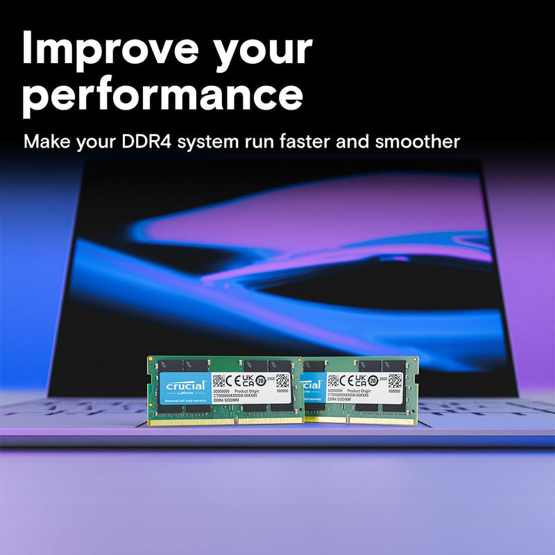 CRUCIAL 32GB DDR4 - 3200MHZ LAPTOP CL22 (16GBIT) RAM CT32G4SFD832A - SWIFT PERIPHERALS1081673