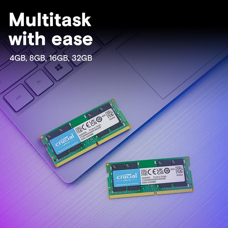CRUCIAL 32GB DDR4 - 3200MHZ LAPTOP CL22 (16GBIT) RAM CT32G4SFD832A - SWIFT PERIPHERALS1081673