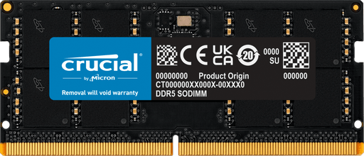 Crucial 32GB DDR5 4800MHz SODIMM Laptop Memory - SWIFT PERIPHERALSCT32G48C40S5