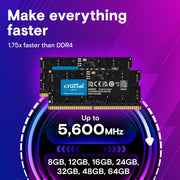 CRUCIAL 32GB DDR5 - 5600 CL46 LAPTOP RAM CT32G56C46S5 - SWIFT PERIPHERALS1093615