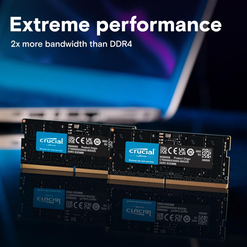 Crucial 48GB DDR5 RAM 5600MHz CL46 262 Pin Unbuffered SODIMM Laptop Memory - SWIFT PERIPHERALSCT48G56C46S5