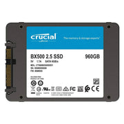 BX500 2.5 inch internal SSD 960GB SATA 6Gb/s with connector and product label visible