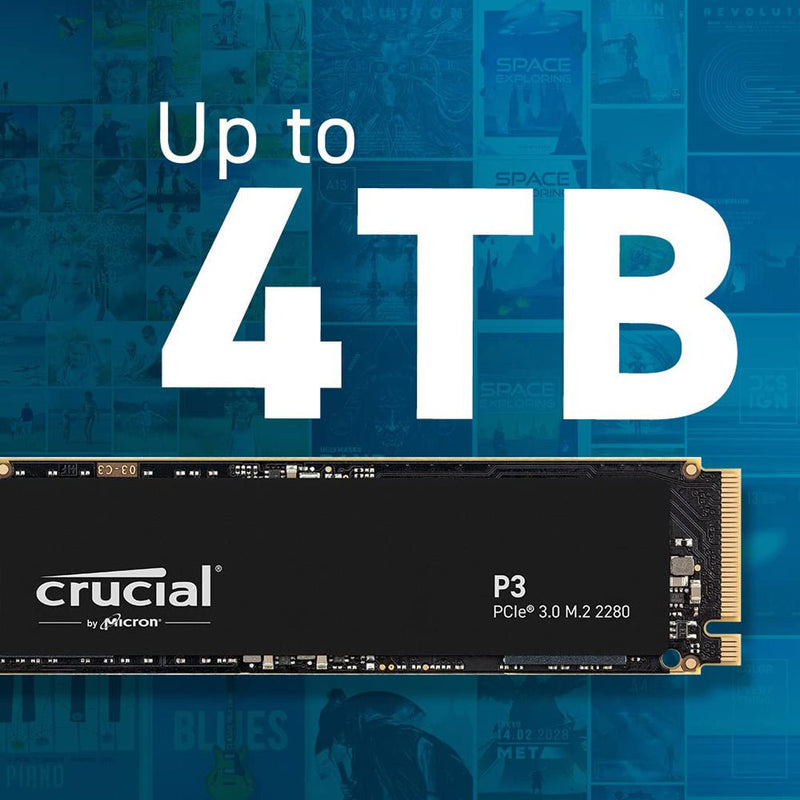 Crucial P3 1TB M.2 NVMe PCIe 3.0 Internal Solid State Drive - SWIFT PERIPHERALSCT1000P3SSD8
