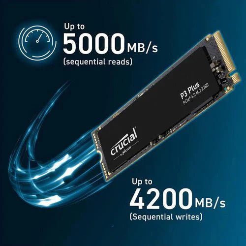 Crucial P3 Plus 4TB M.2 NVMe PCIe 4.0 Internal Solid State Drive - SWIFT PERIPHERALSCT4000P3PSSD8