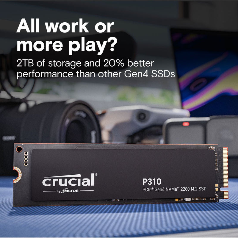 Crucial P310 2TB PCIe Gen4 NVMe M.2 2280 Internal Solid State Drive - SWIFT PERIPHERALSCT2000P310SSD8