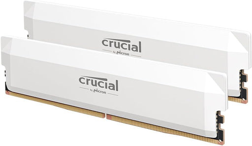 CRUCIAL PRO 64GB (2X32GB) DDR5 - 6400 UDIMM CL40 WHITE CP2K32G64C40U5W - SWIFT PERIPHERALS1094541