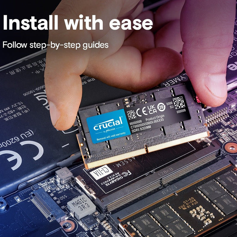 Crucial RAM 96GB Kit 2x48GB DDR5 5600 MHz SODIMM CL46 Laptop Memory - SWIFT PERIPHERALSCT2K48G56C46S5