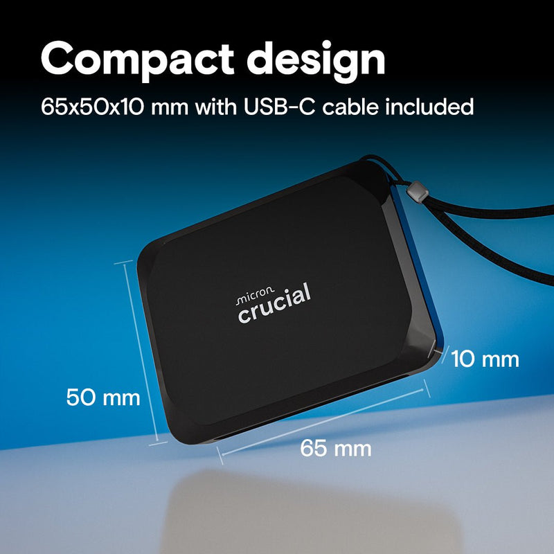 CRUCIAL X9 1TB PORTABLE SSD CT1000X9SSD9 - SWIFT PERIPHERALS1092208