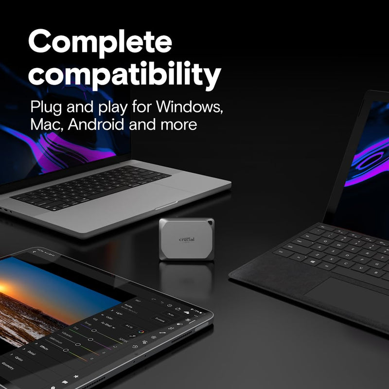 Crucial X9 Pro 1TB USB Type C External Portable Solid State Drive - SWIFT PERIPHERALSCT1000X9PROSSD9