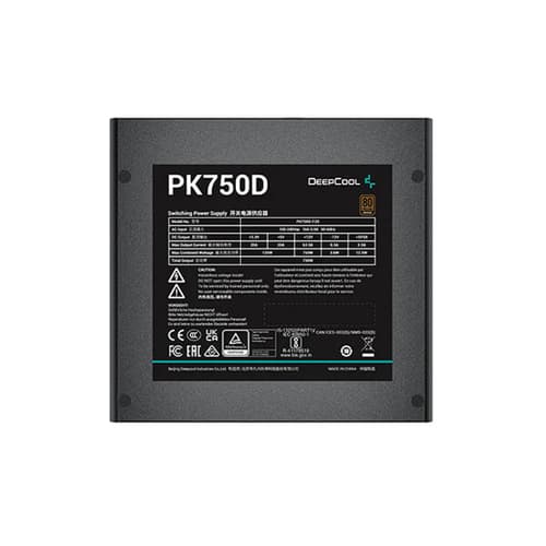 DEEPCOOL 750W PK750D 80 PLUS BRONZE NON MODULAR SMPS - SWIFT PERIPHERALS1081814
