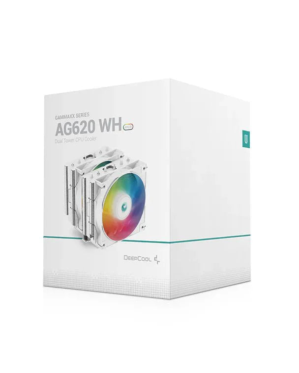 DEEPCOOL AG620 ARGB CPU AIR COOLER WHITE - SWIFT PERIPHERALS1084330