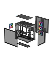 DEEPCOOL CG530 4F MICRO ATX MID TOWER CABINET BLACK (R - CG530 - BKADA4 - G - 1) - SWIFT PERIPHERALS1091486