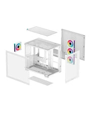 DEEPCOOL CG530 4F WHITE ARGB ATX MID TOWER CASE - SWIFT PERIPHERALS1092854