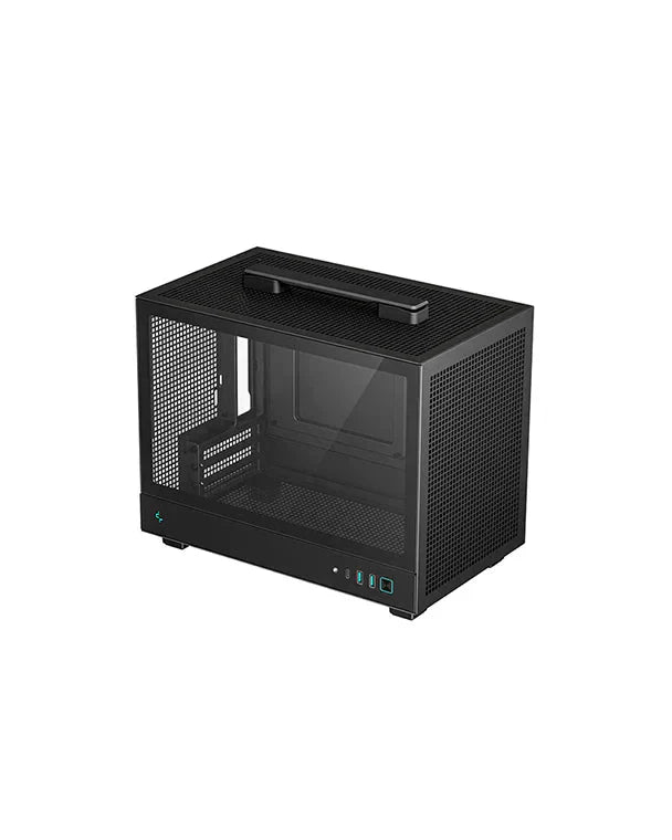 DeepCool CH160 Portable High Airflow Mini - ITX Computer Case Mini - Tower Gaming Cabinet - Black - SWIFT PERIPHERALSR-CH160-BKNGI0-G-1