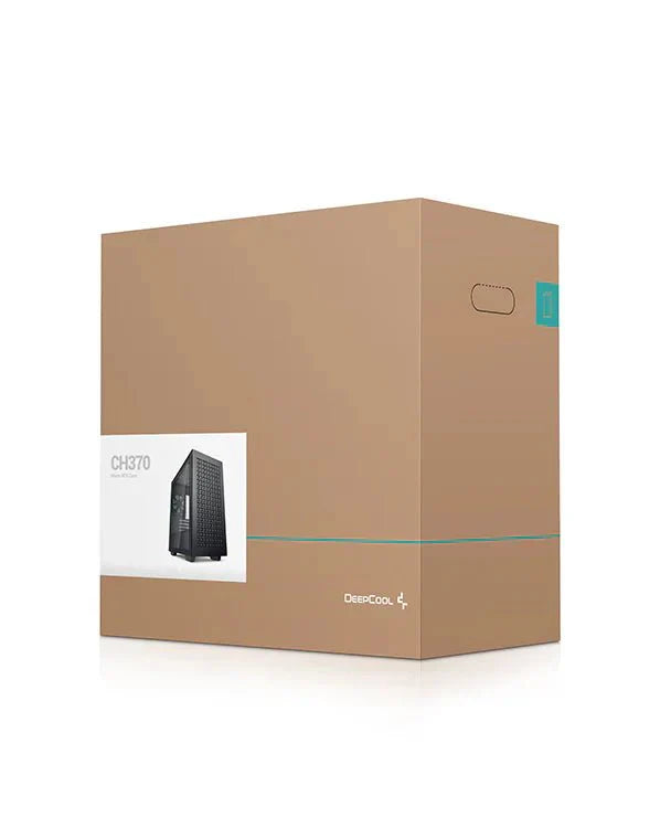 Deepcool CH370 Minimalistic M - ATX Tempered Glass Side Panel Mini - Tower Cabinet - Black - SWIFT PERIPHERALSR-CH370-BKNAM1-G-1