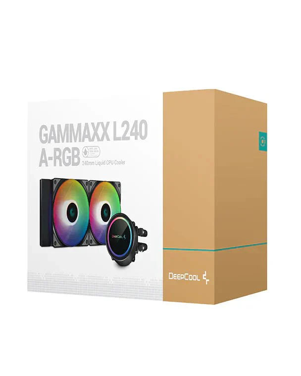 DEEPCOOL GAMMAXX L240 240MM ARGB AIO LIQUID COOLER BLACK - SWIFT PERIPHERALS100829
