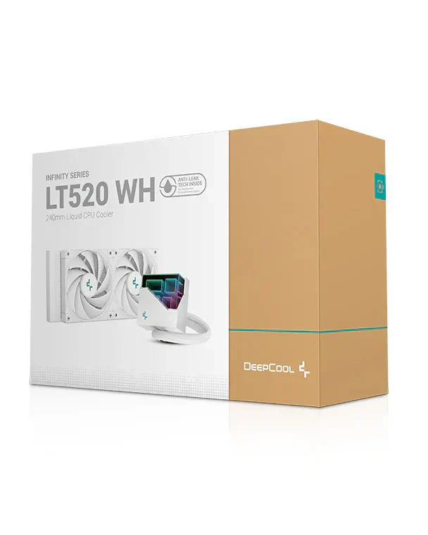 DEEPCOOL LT520 WH 240MM HIGH - PERFORMANCE LIQUID CPU COOLER - WHITE (R - LT520 - WHAMNF - G - 1) - SWIFT PERIPHERALSCooler-102