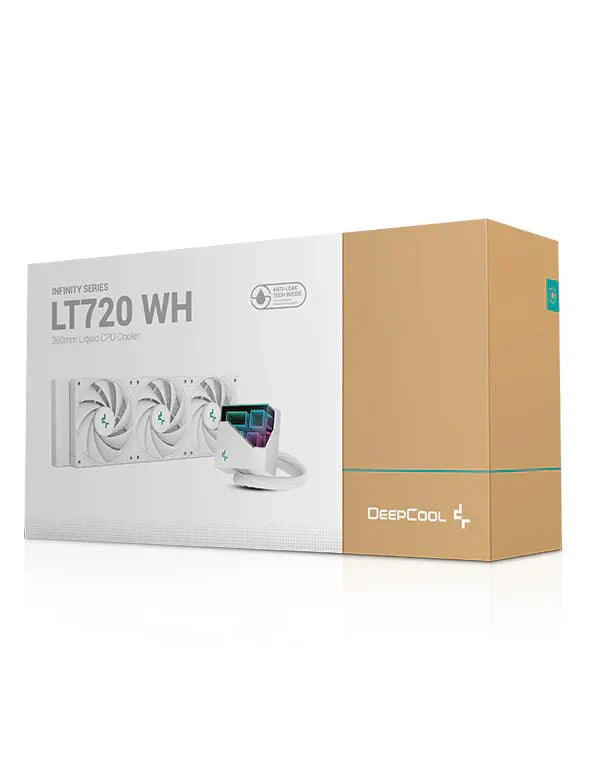 DEEPCOOL LT720 WH 360MM HIGH - PERFORMANCE LIQUID CPU COOLER - WHITE (R - LT720 - WHAMNF - G - 1) - SWIFT PERIPHERALSCooler-103