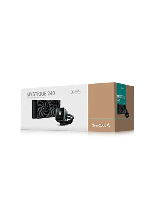 DEEPCOOL MYSTIQUE 240 LCD 240MM AIO LIQUID COOLER BLACK (R - LX550 - BKDSNC - G - 1) - SWIFT PERIPHERALSCooler-105