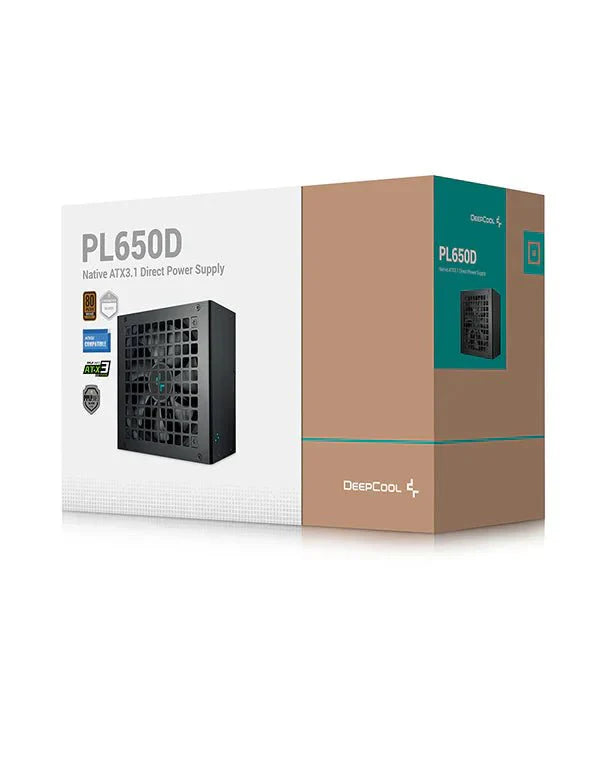 DEEPCOOL PL650D 650 WATT 80 PLUS BRONZE ATX 3.0 POWER SUPPLY - SWIFT PERIPHERALS1090457