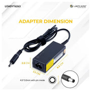 Dell Compatible 45W 19.5V 2.31A 4.5mm Small Pin Laptop Charger Adapter - SWIFT PERIPHERALSLOADYT6263