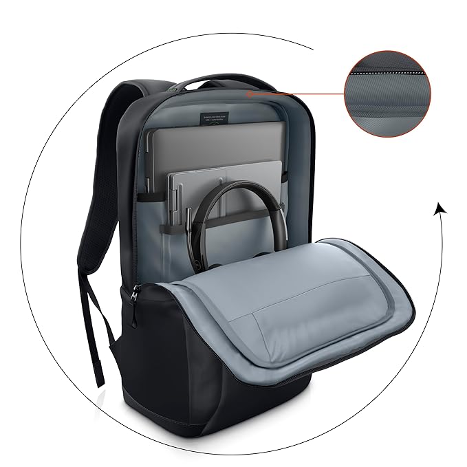 Dell CP5724S 15" EcoLoop Pro Slim Weather - Resistant Laptop Backpack - Black - SWIFT PERIPHERALS460-BDRQ