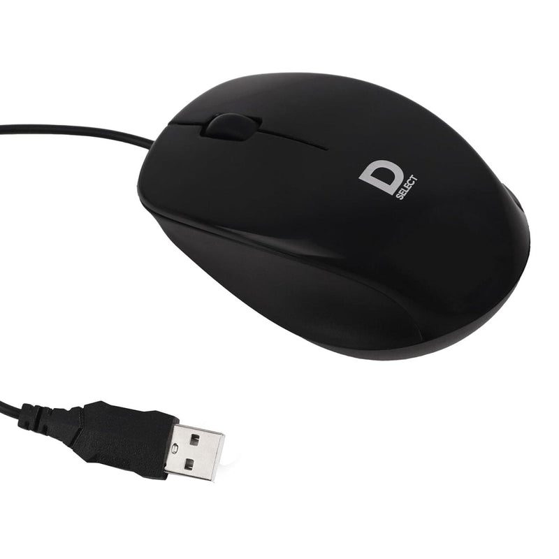 Dell Exclusive D SELECT DS111 1200DPI USB Type A Optical Wired Mouse - Black - SWIFT PERIPHERALSDS111