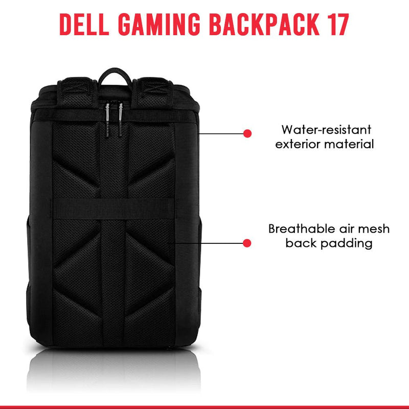 Dell GM1720PM Gaming Lite 17" Laptop Backpack with Water Resistant Exterior and Reflective Front - SWIFT PERIPHERALS460-BCZG