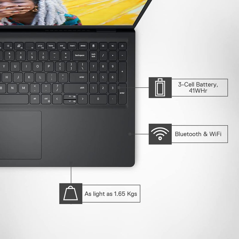 DELL INSPIRON 15 - 3520 [CI3 - 1215U 12TH GEN/8GB/512GB SSD/WIN11 HOME+MSO/15.6 INCH/INTEGRATED GRAPHICS /1 YEAR(S)/BLACK] - SWIFT PERIPHERALS1083452