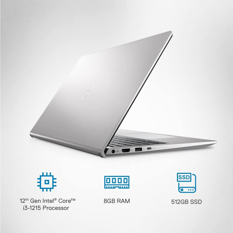 DELL INSPIRON 15 - 3520 [CI3 - 1215U 12TH GEN/8GB/512GB SSD/WIN11 HOME+MSO/15.6 INCH/INTEGRATED GRAPHICS /1 YEAR(S)/SILVER] - SWIFT PERIPHERALS1083314