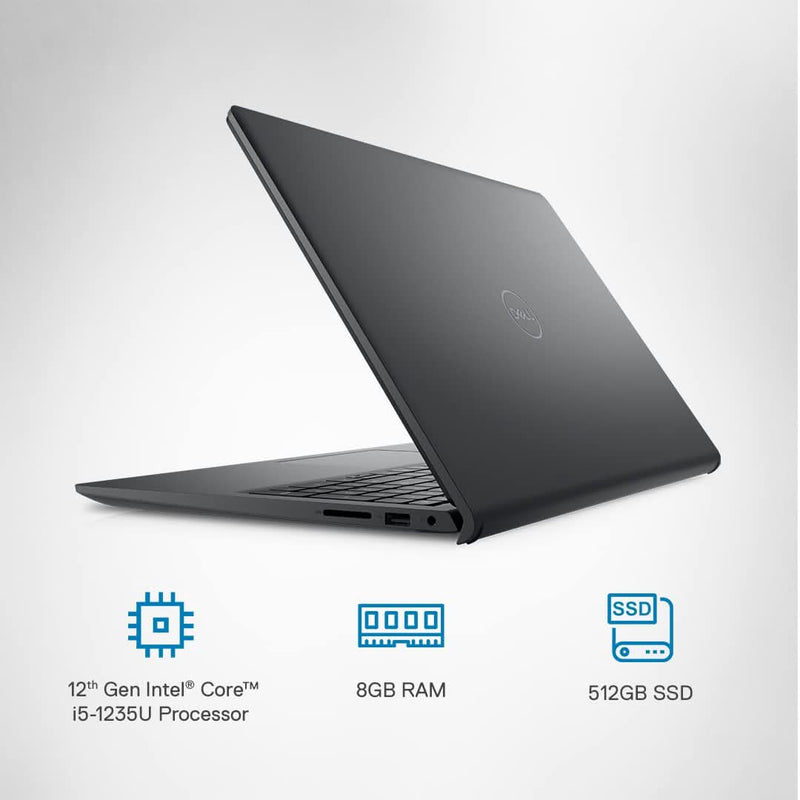 DELL INSPIRON 15 - 3520 [CI5 - 1235U 12TH GEN/8GB DDR4/512GB SSD/NO DVD/WIN11 HOME+MSO/15.6 INCH/INTEGRATED GRAPHICS/1 YEAR/BLACK] - SWIFT PERIPHERALS1082681