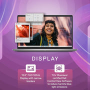 DELL INSPIRON 15 - 3530 LAPTOP - 15.6 INCH FHD, 13TH GEN INTEL CORE I7 - 1355U, 16GB DDR4 RAM, 512GB SSD, BACKLIT KEYBOARD, WINDOWS 11 HOME, PLATINUM SILVER, 1.62 KG, 1 YEAR ONSITE HARDWARE SERVICE - SWIFT PERIPHERALSDelllaptop-00013