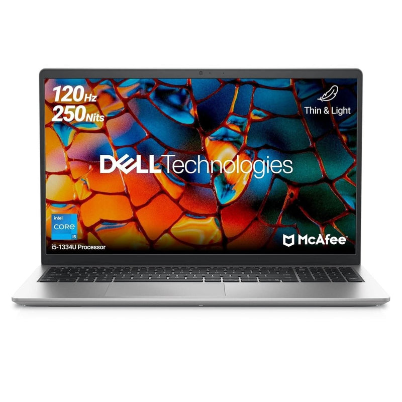 DELL INSPIRON 3530 LAPTOP, 13TH GEN INTEL CORE I5 - 1334U PROCESSOR, 16GB, 512GB SSD, 15.6"(39.62CM) FHD 120HZ 250 NITS, BACKLIT KB, WINDOWS 11 + MSO'24 & 15 MONTH MCAFEE, SILVER, THIN & LIGHT - 1.62KG - SWIFT PERIPHERALS1093090