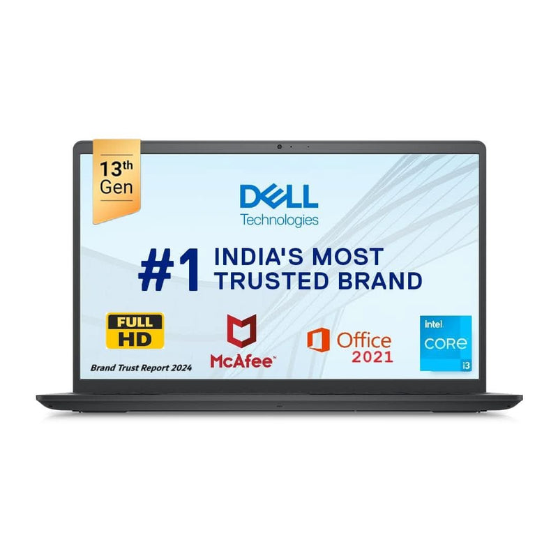 DELL INSPIRON 3530 THIN & LIGHT LAPTOP, 13TH GEN INTEL CORE I3 - 1305U PROCESSOR, 8GB, 512GB SSD, 15.6" (39.62CM) FHD 120HZ 250NITS, STANDARD KEYBOARD, WINDOWS 11+MSO'21 & 15 MONTH MCAFEE, BLACK, 1.62KG - SWIFT PERIPHERALSDelllaptop-00014