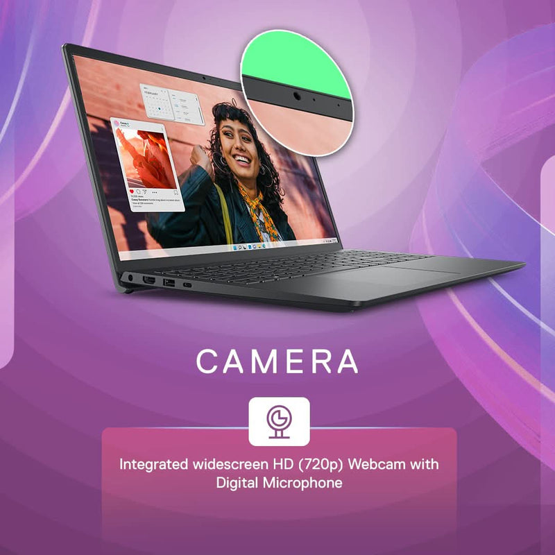 DELL INSPIRON 3530 THIN & LIGHT LAPTOP, 13TH GEN INTEL CORE I3 - 1305U PROCESSOR, 8GB, 512GB SSD, 15.6" (39.62CM) FHD 120HZ 250NITS, STANDARD KEYBOARD, WINDOWS 11+MSO'21 & 15 MONTH MCAFEE, BLACK, 1.62KG - SWIFT PERIPHERALSDelllaptop-00014