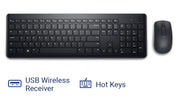 Dell KM3322W USB Wireless Spill - Resistant Keyboard and Mouse Combo - Black - SWIFT PERIPHERALSKM3322W