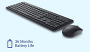 Dell KM3322W USB Wireless Spill - Resistant Keyboard and Mouse Combo - Black - SWIFT PERIPHERALSKM3322W