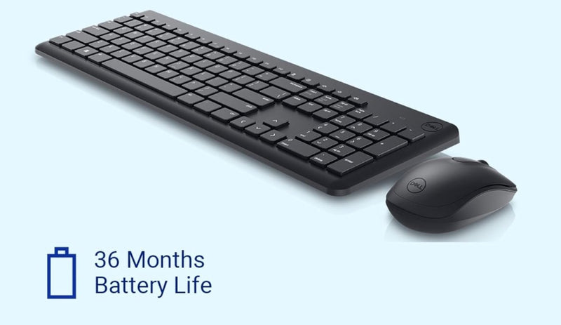 Dell KM3322W USB Wireless Spill - Resistant Keyboard and Mouse Combo - Black - SWIFT PERIPHERALSKM3322W