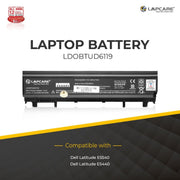 Dell Latitude E5440 & E5540 Series Compatible Laptop Battery 4000mAh 11.1V 6 - Cell - SWIFT PERIPHERALSLDOBTUD6119