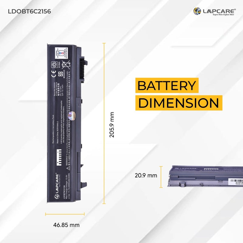 Dell Latitude E6400 Series Compatible Laptop Battery 4000mAh 11.1V 6 Cell - SWIFT PERIPHERALSLDOBT6C2156