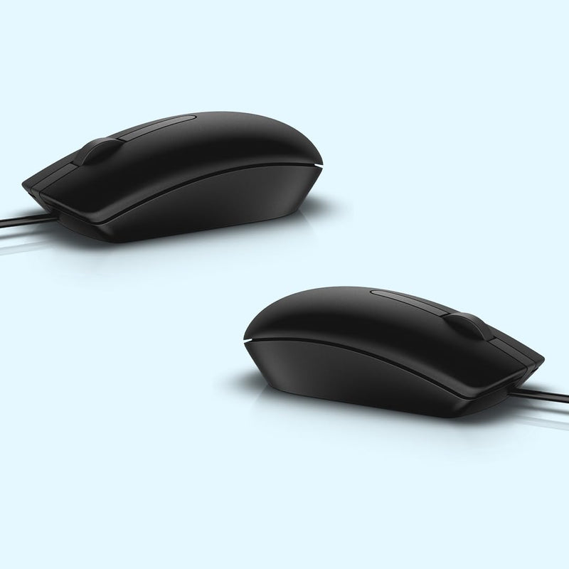 Dell MS116 1000 DPI Wired Optical Ergonomic Mouse - SWIFT PERIPHERALSMS116BK
