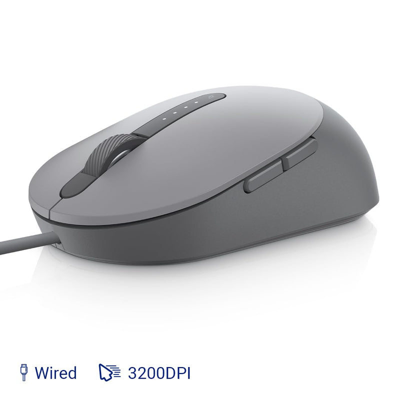 Dell MS3220 USB 2.0 3200DPI Ambidextrous Wired Laser Mouse - Titan Grey - SWIFT PERIPHERALS570-ABDT