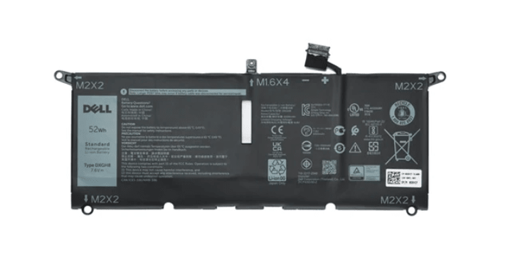 Dell Original 6500mAh 52Whr 7.6V 4 Cell Laptop Battery XPS 13 9305 9370 9380 - SWIFT PERIPHERALSG8VCF