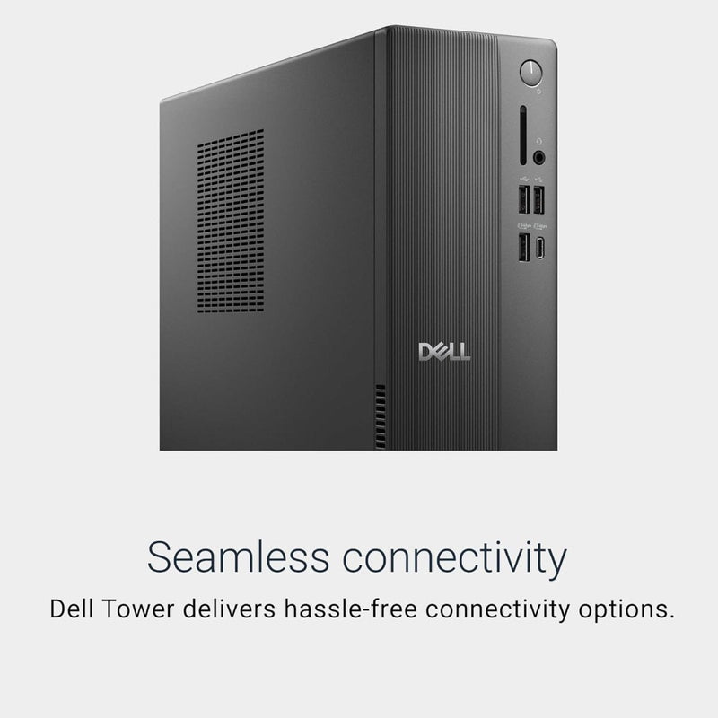 Dell Slim Desktop ECS1250 - Intel Core i3 14100 Processor, 8GB DDR5 RAM, 512GB SSD, WiFi 6, Intel UHD Graphics 730, Windows 11 Home, Onsite Service - Black - SWIFT PERIPHERALS1096060